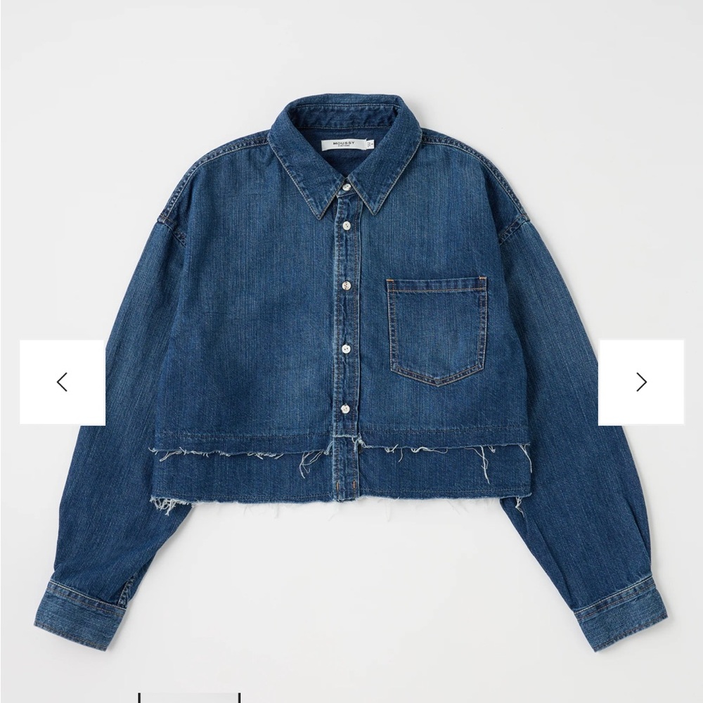 NWT! This season’s Moussy Vintage Blue Denim Tiered Leipsic Top - Picture 4 of 7